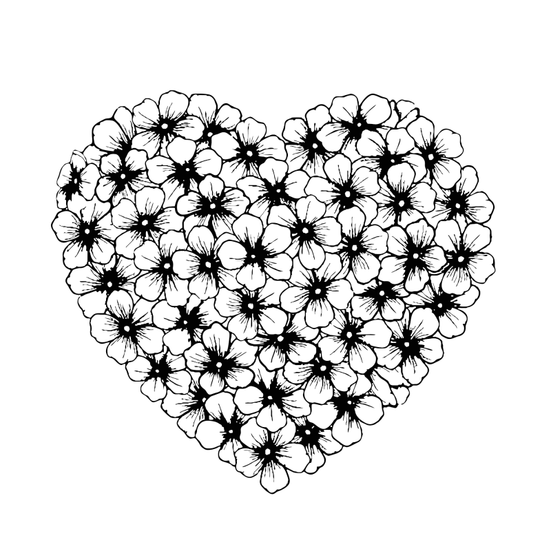 Preview: Wandsticker 46208 Herz Blumen